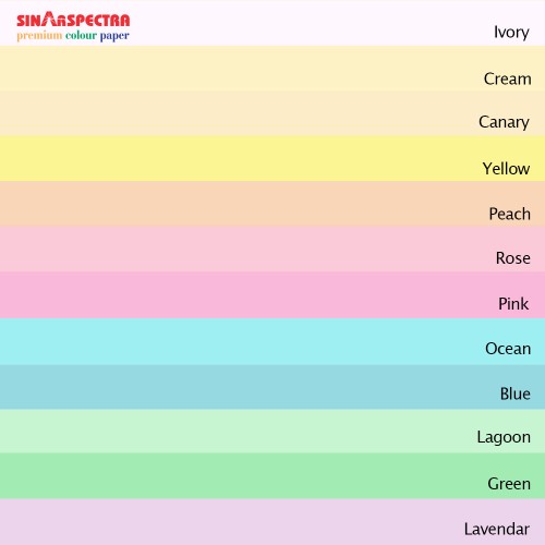 Sinar Spectra Colour Paper 80gsm A4 Pastel
