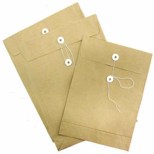 String Envelope (10" x 14" x 2") 5’S Kraft